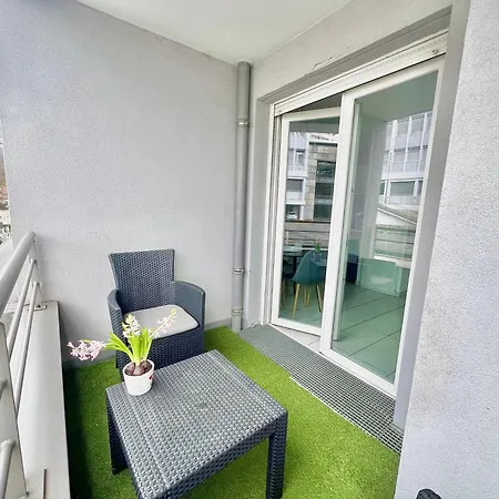 아파트 T2 Centre Ville, Balcon *
